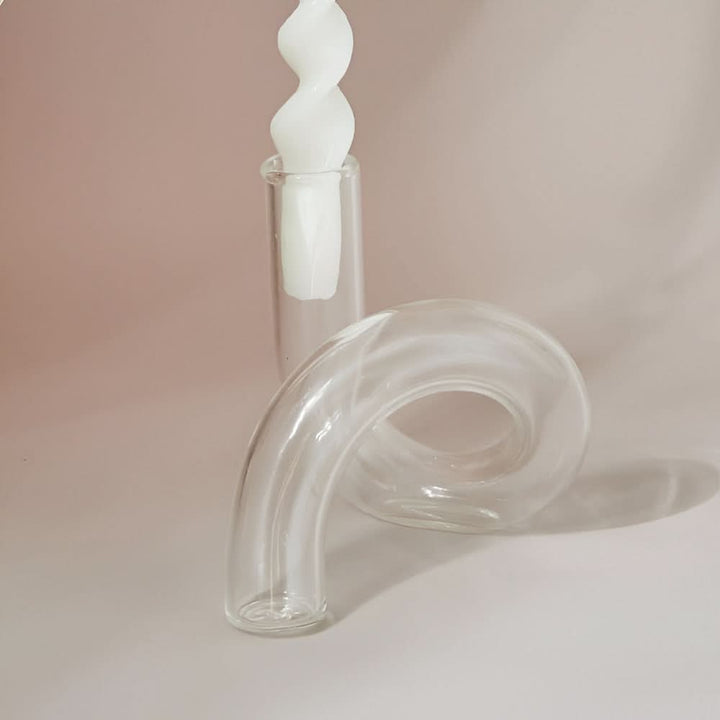 Skanto | Glassvase med lysestake for elegant hjemmeinnredning
