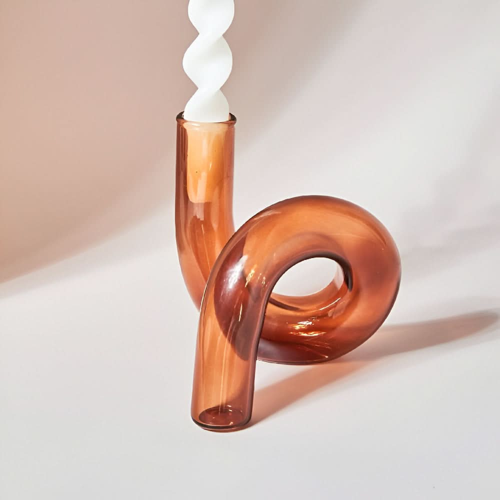 Skanto | Glassvase med lysestake for elegant hjemmeinnredning