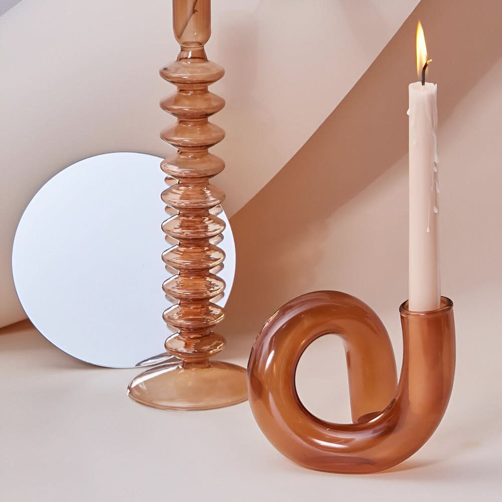 Skanto | Glassvase med lysestake for elegant hjemmeinnredning