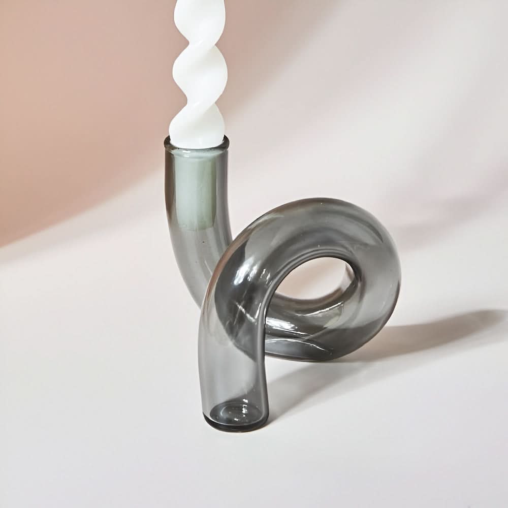 Skanto | Glassvase med lysestake for elegant hjemmeinnredning