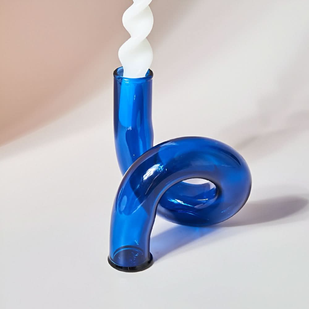 Skanto | Glassvase med lysestake for elegant hjemmeinnredning