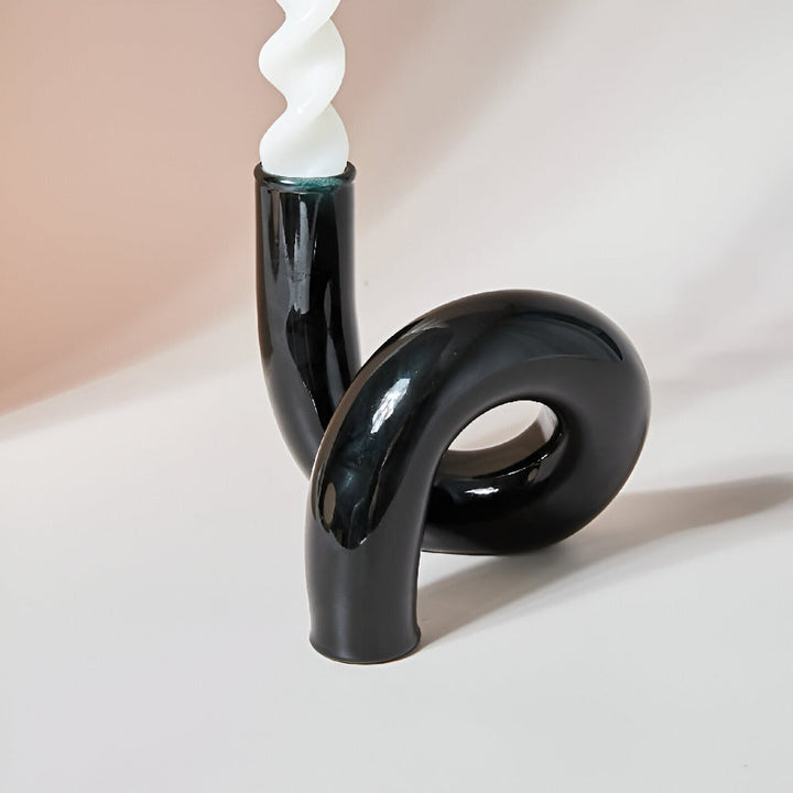 Skanto | Elegant glassvase med integrert lysestake