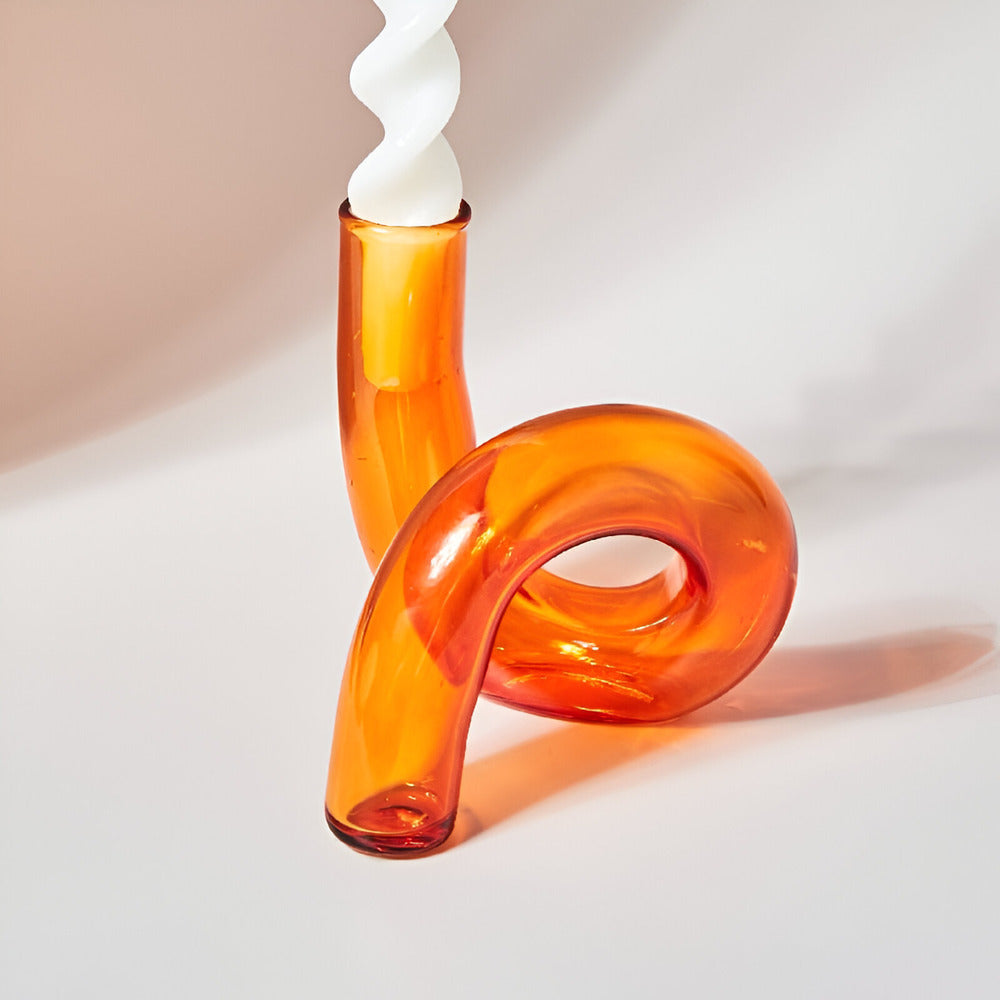 Skanto | Elegant glassvase med integrert lysestake