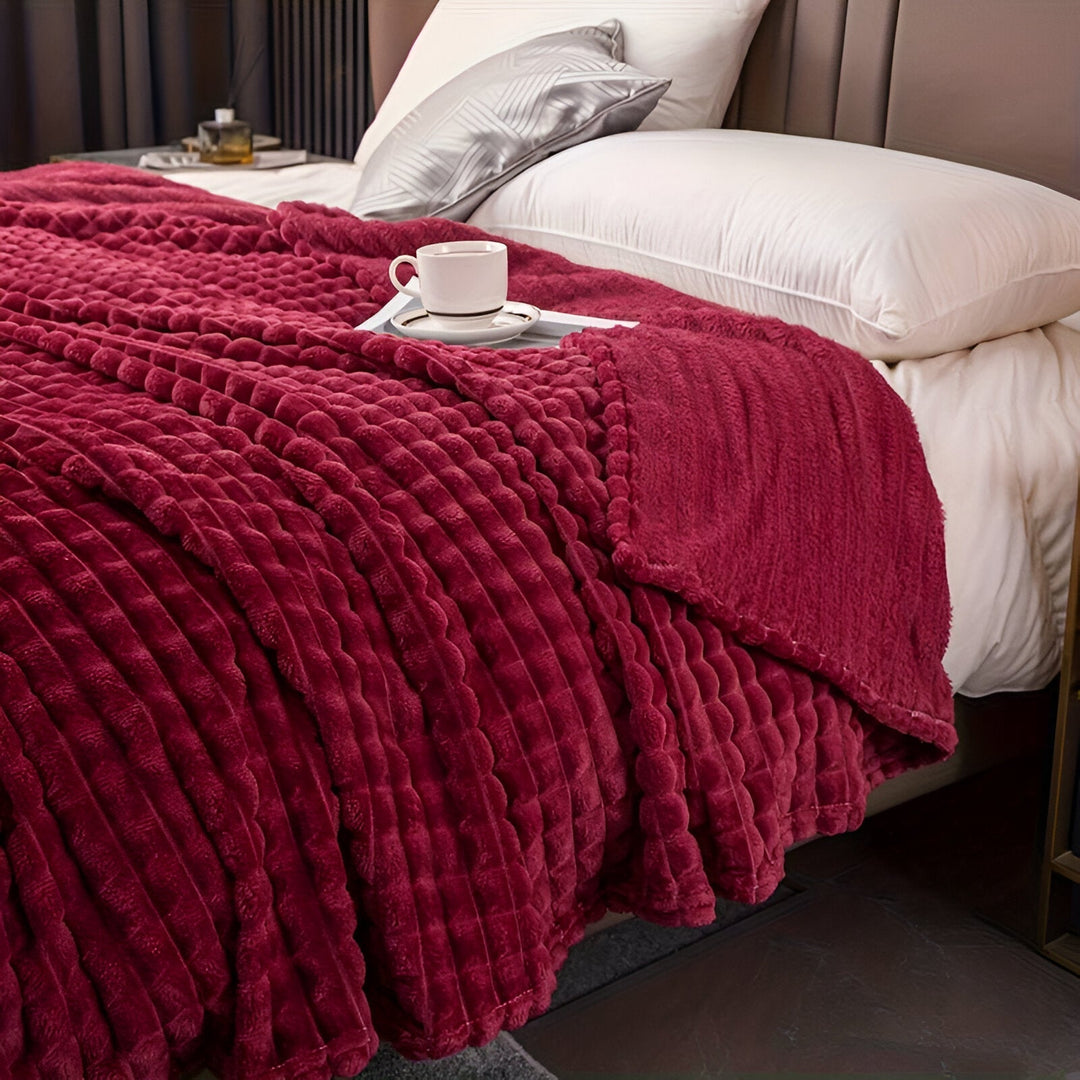 Skanto | EliteWave Plaid - Ultrafluffy strukturert koralfleece teppe