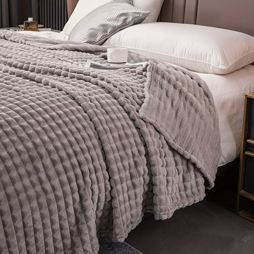 Skanto | EliteWave Plaid - Ultrafluffy strukturert koralfleece teppe