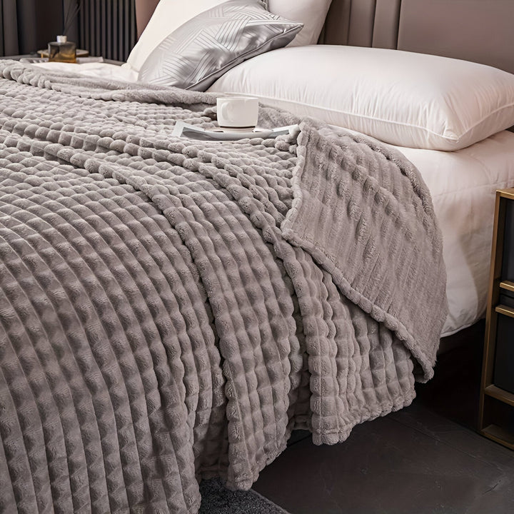 Skanto | EliteWave Plaid - Ultrafluffy strukturert koralfleece teppe