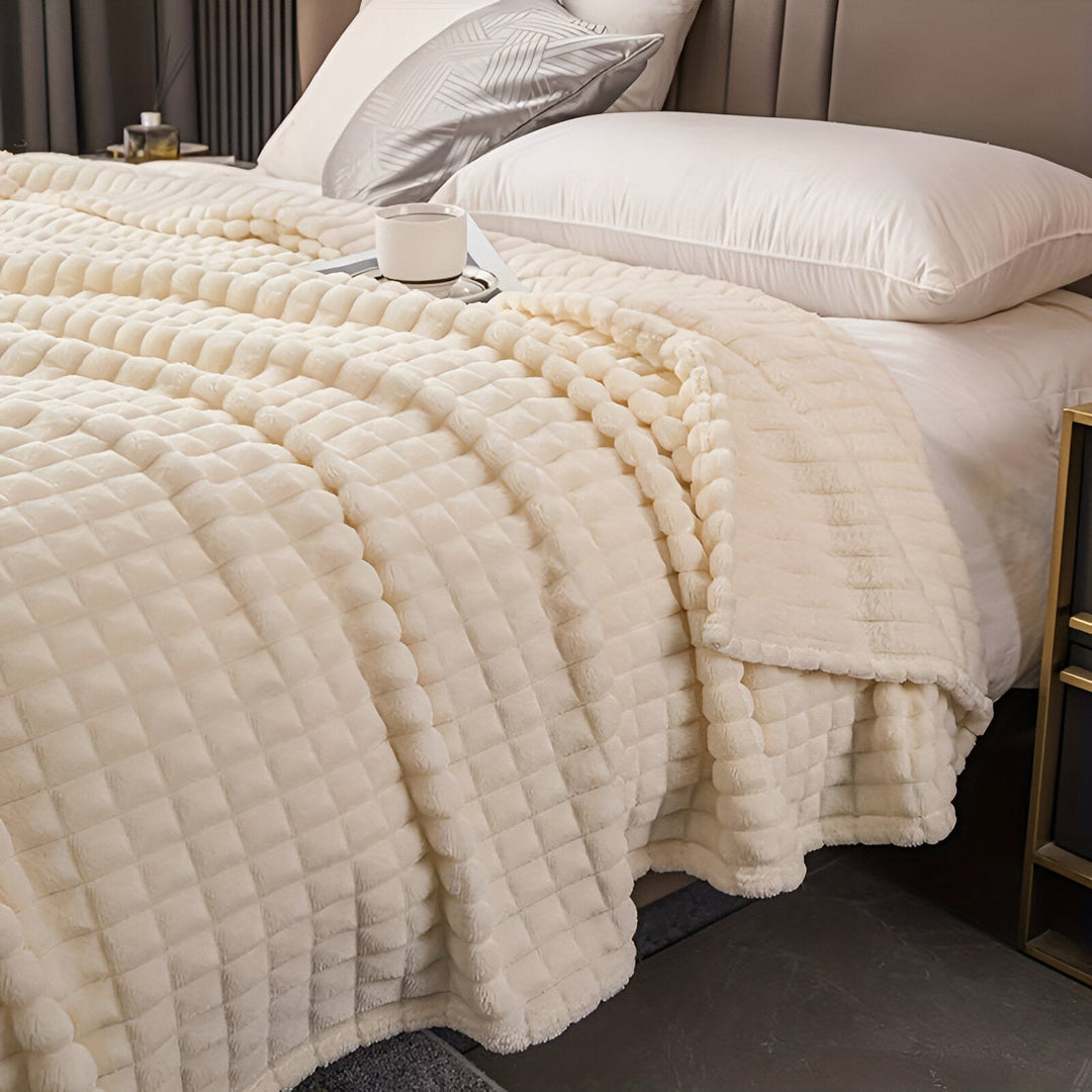 Skanto | EliteWave Plaid - Ultrafluffy strukturert koralfleece teppe