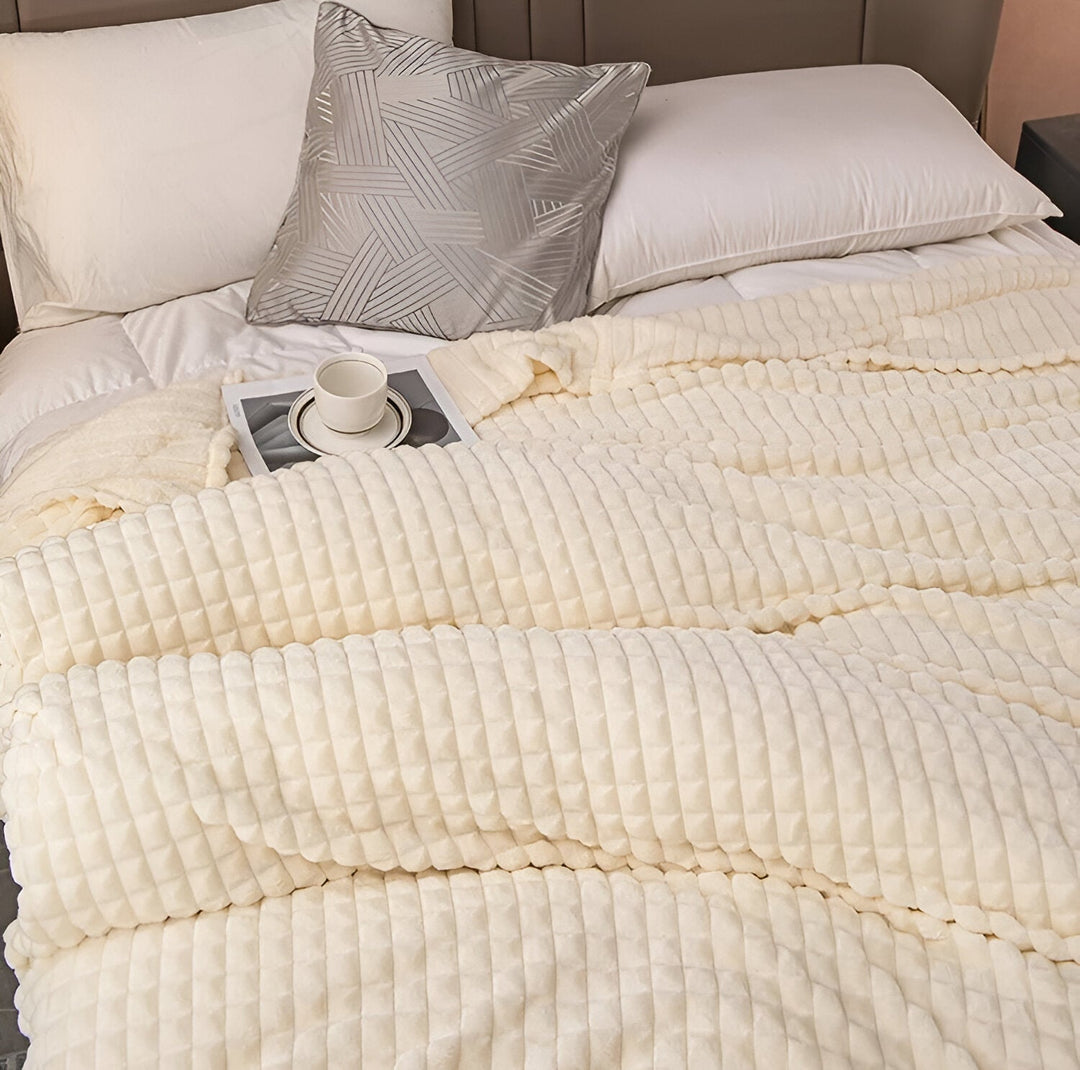 Skanto | EliteWave Plaid - Ultrafluffy strukturert koralfleece teppe
