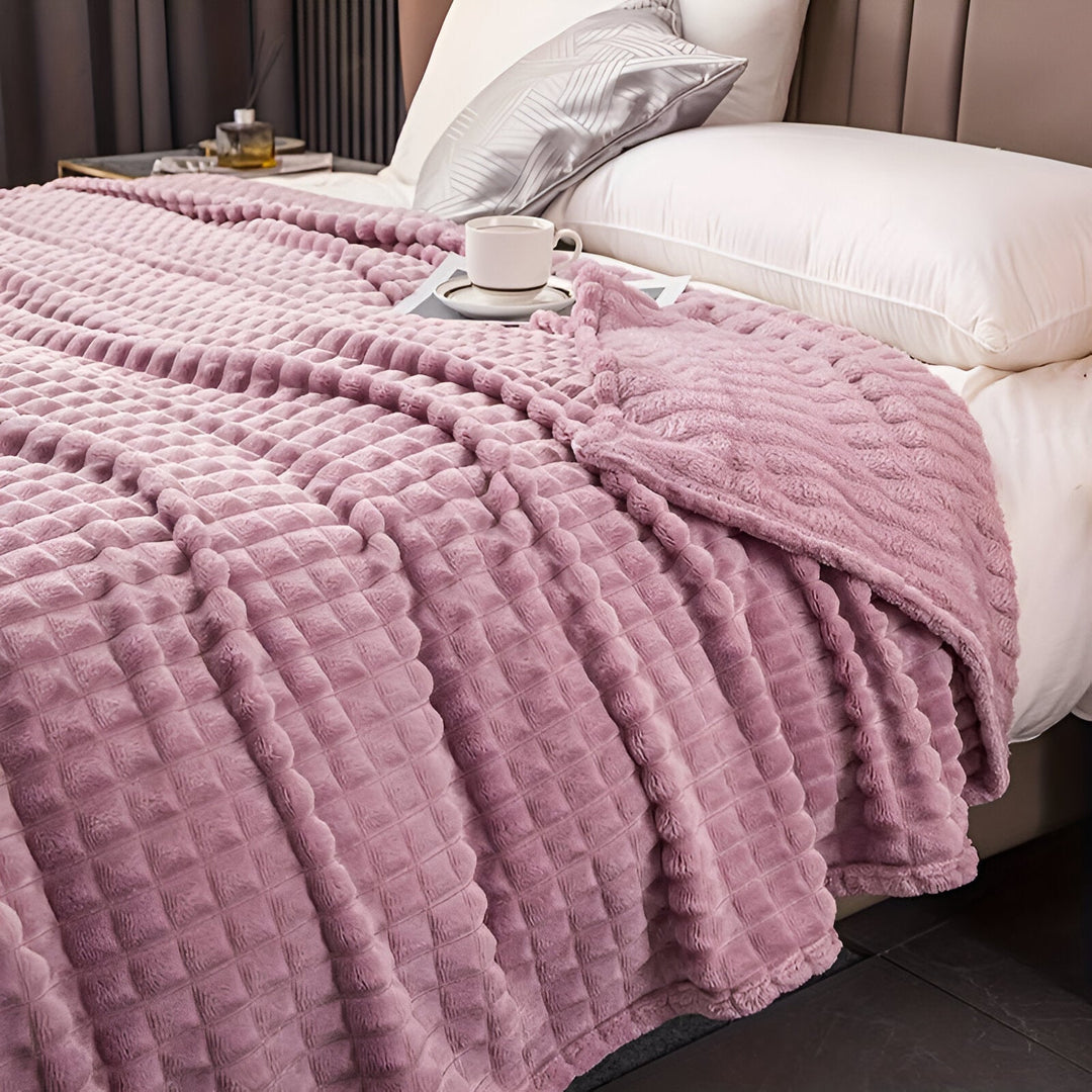 Skanto | EliteWave Plaid - Ultrafluffy strukturert koralfleece teppe
