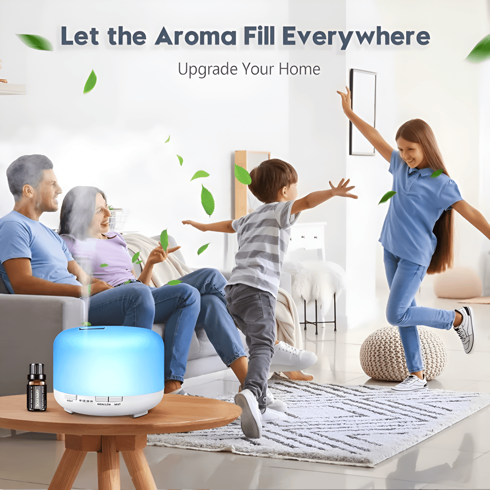 Skanto | LED Aroma Diffuser med Bluetooth-høyttaler og luftfukter