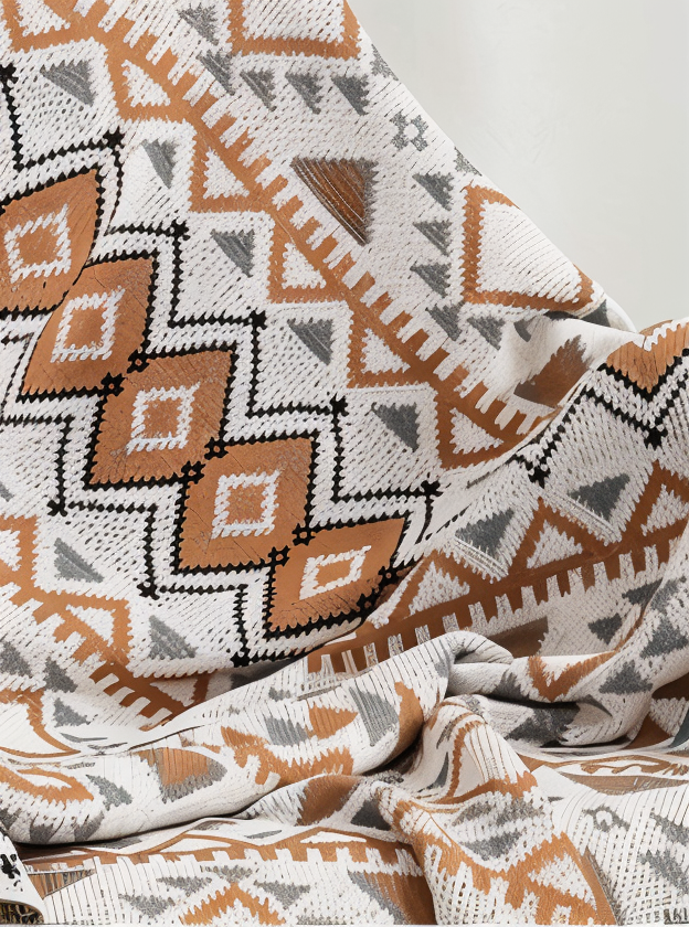 Skanto | VIVIDLOOM – Geometrisk Boho Fleece Teppe