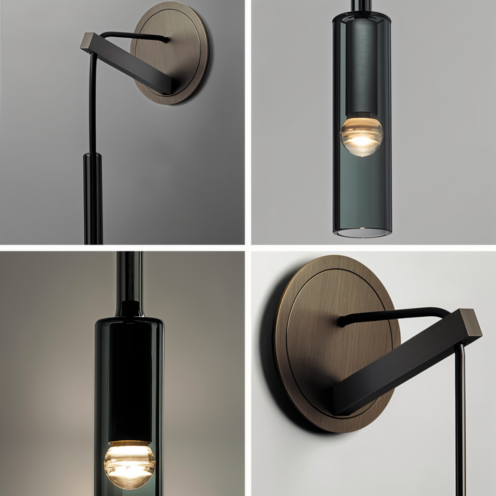 Minimalist vegglampe med røykglass – Orvane | Skanto
