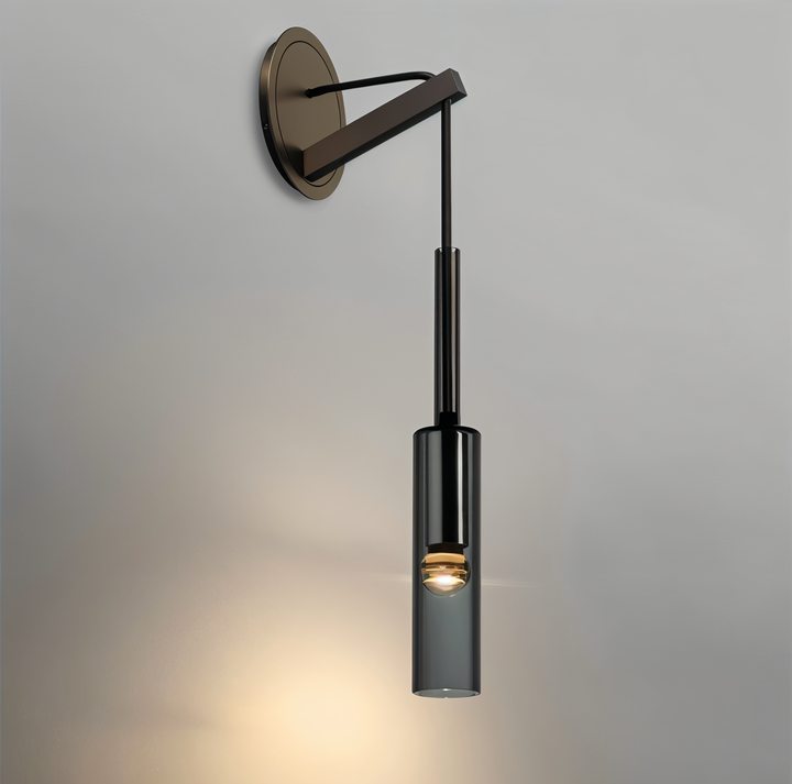 Minimalist vegglampe med røykglass – Orvane | Skanto