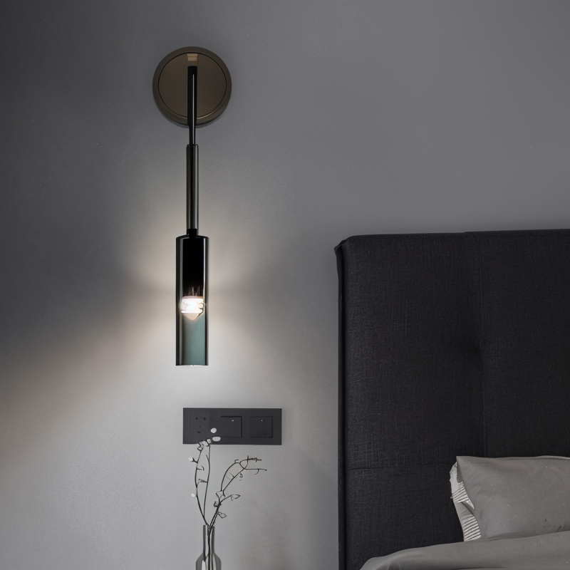Minimalist vegglampe med røykglass – Orvane | Skanto