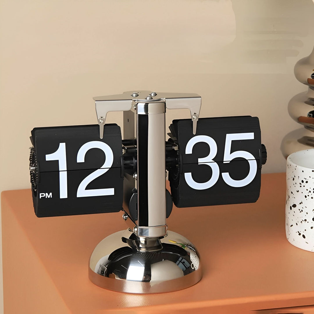 Skanto | Minimalist Flip Clock Automatisk Retro Skrivebordsur
