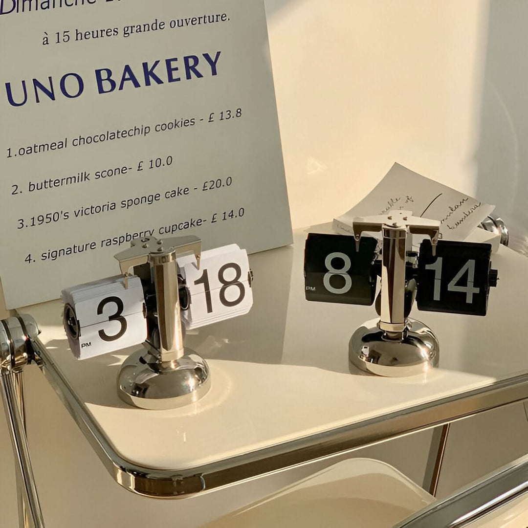 Skanto | Minimalist Flip Clock Automatisk Retro Skrivebordsur