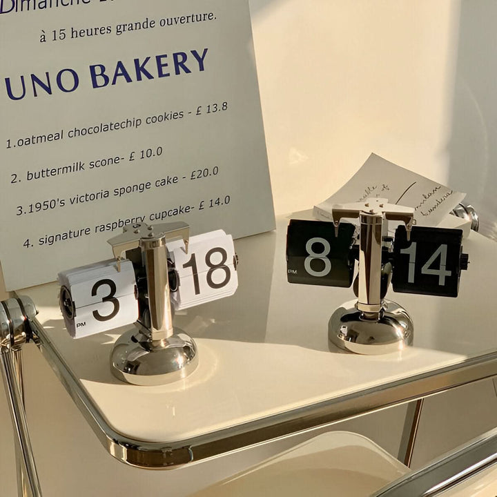 Skanto | Minimalist Flip Clock Automatisk Retro Skrivebordsur