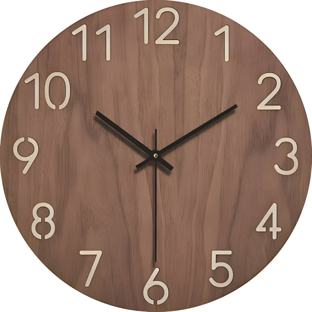 Skanto | Woodline Moderne Stil Veggklokke – Minimalistisk Design av Massivt Tre