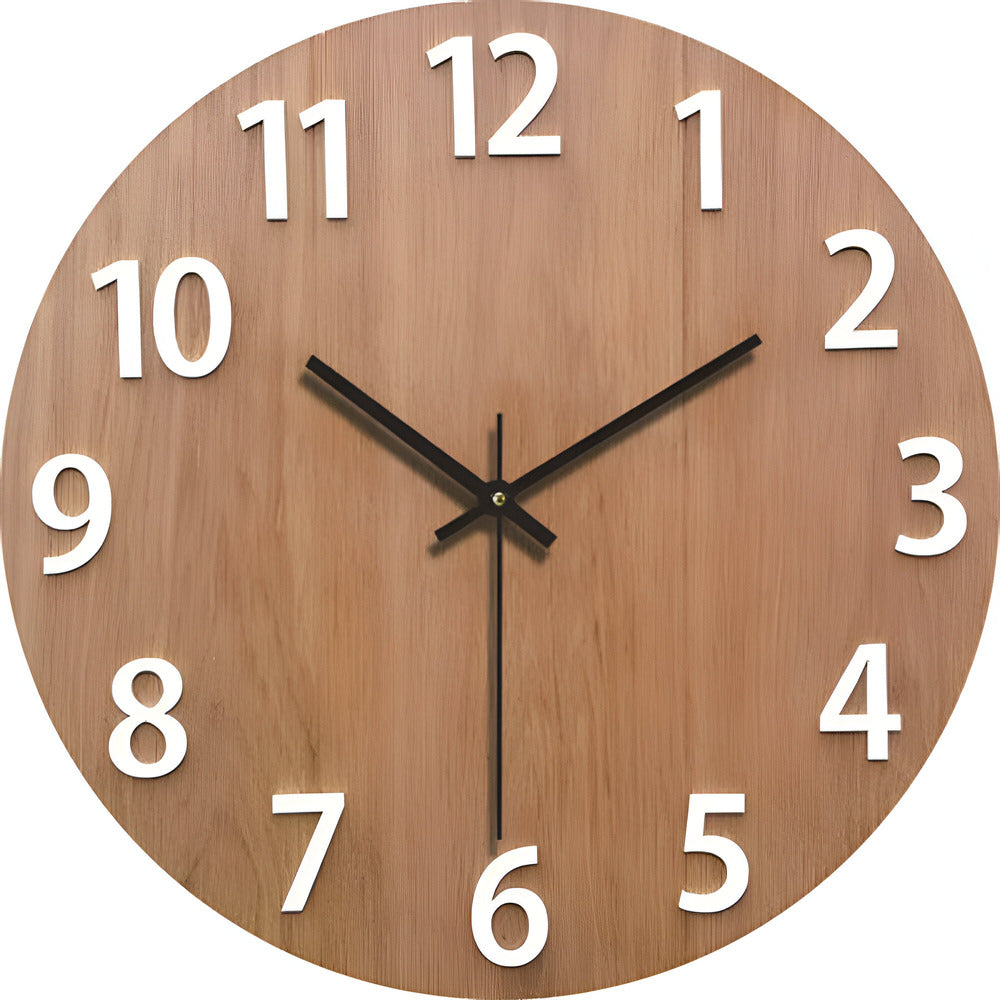 Skanto | Woodline Moderne Stil Veggklokke – Minimalistisk Design av Massivt Tre