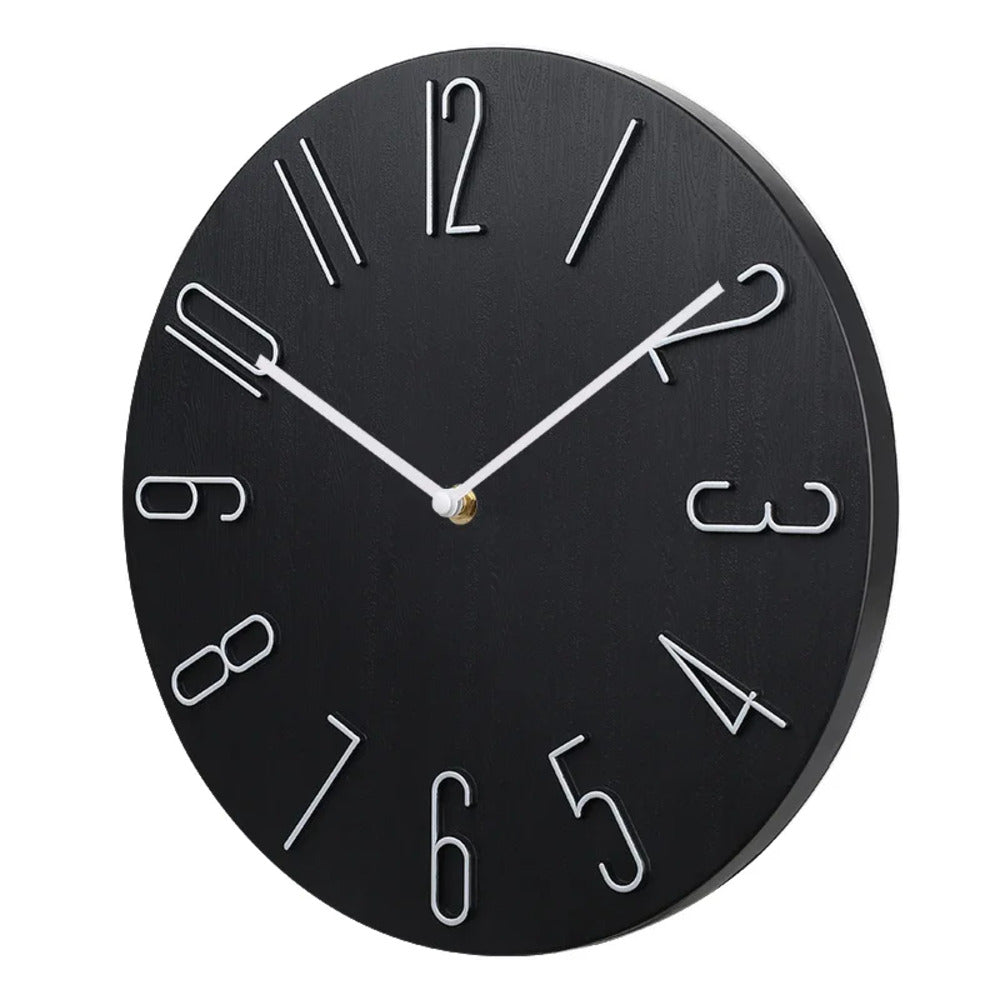 Silencio Moderne, geräuschlose Wanduhr – Minimalistics Design mit Quarzwerk