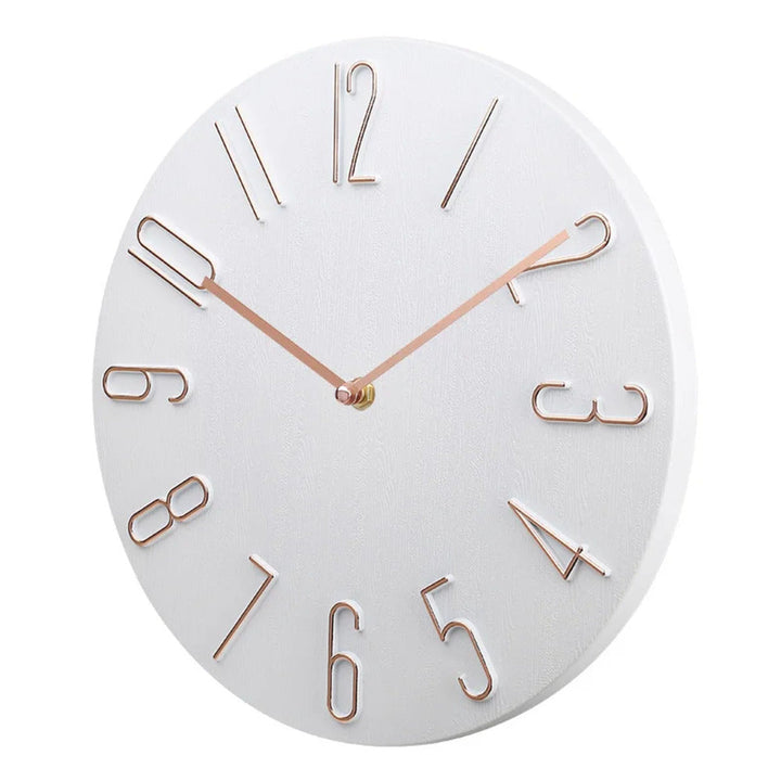 Silencio Moderne, geräuschlose Wanduhr – Minimalistics Design mit Quarzwerk
