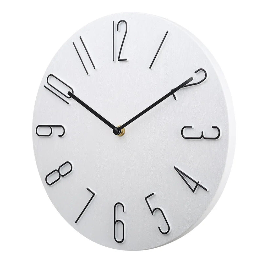 Silencio Moderne, geräuschlose Wanduhr – Minimalistics Design mit Quarzwerk