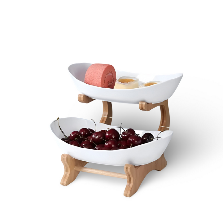 Skanto | Tre nivå fruktskål – Moderne flerlagd snacks- og fruktutstillingsstativ