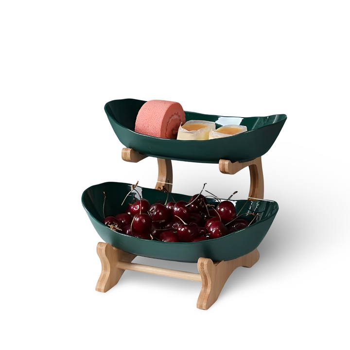 Skanto | Tre nivå fruktskål – Moderne flerlagd snacks- og fruktutstillingsstativ
