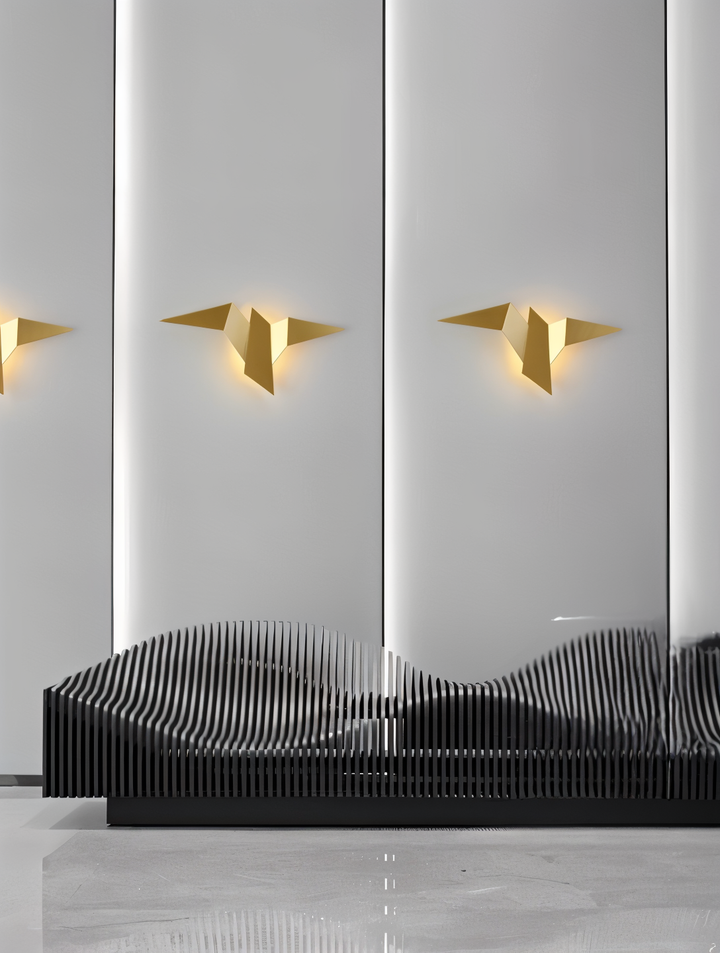 Skanto | OriTori Vegglampe - Geometrisk Origami Fugl Vegglampe - Japansk Stil Vegglampe Design