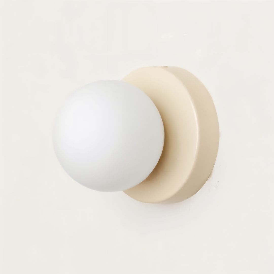 Skanto | PearlPop Wall Lamp – White Glass Orb LED Wall Lamp for Modern Interiors