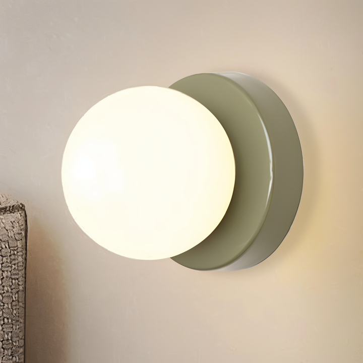 Skanto | PearlPop Wall Lamp – White Glass Orb LED Wall Lamp for Modern Interiors