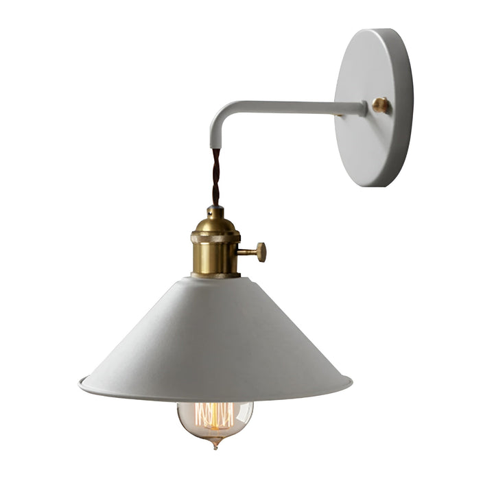 Skanto | Retro Vintage Vegglampe - Vintage-inspirert Kjegle Metall Vegglampe