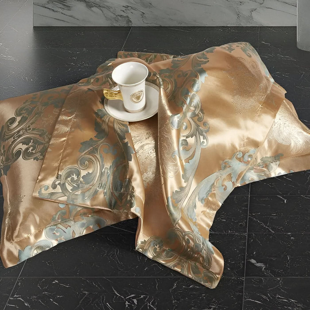 Skanto | SILKLOFT – Elegant Satin Jacquard Sengetøysett