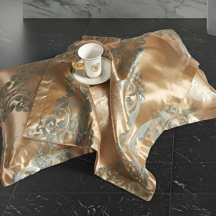 SILKLOFT – Elegantes Satin-Jacquard-Bettwäscheset