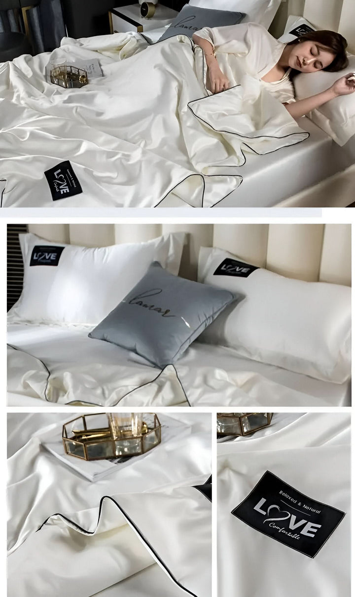 FLUFFINA – Premium-Satin-Seiden-Bettwäsche