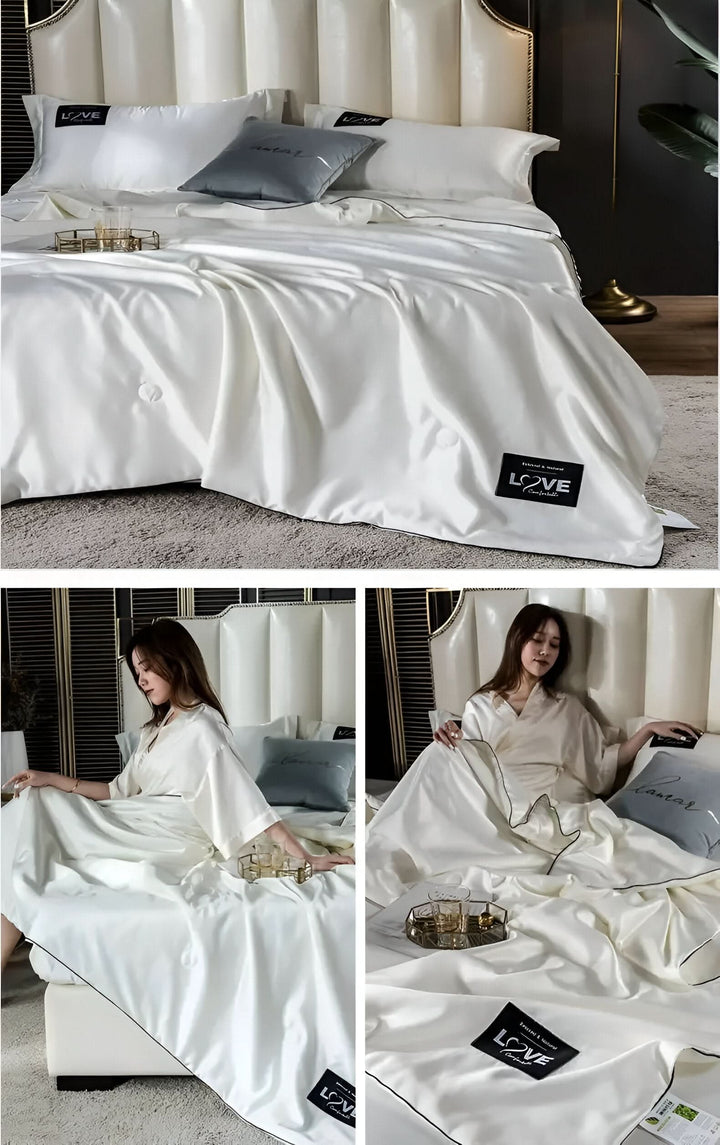 FLUFFINA – Premium-Satin-Seiden-Bettwäsche
