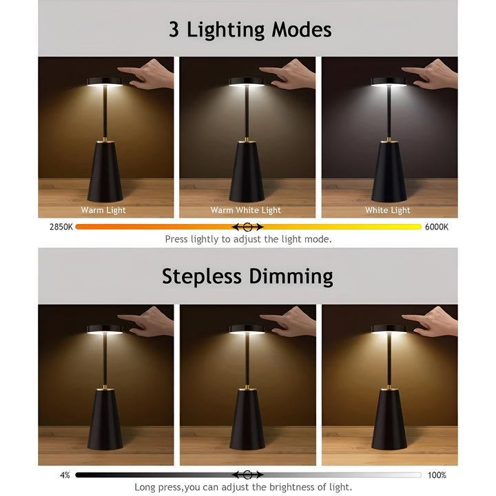 Skanto | Trådløs Luksus Bordlampe Moderne Dimbar Belysning