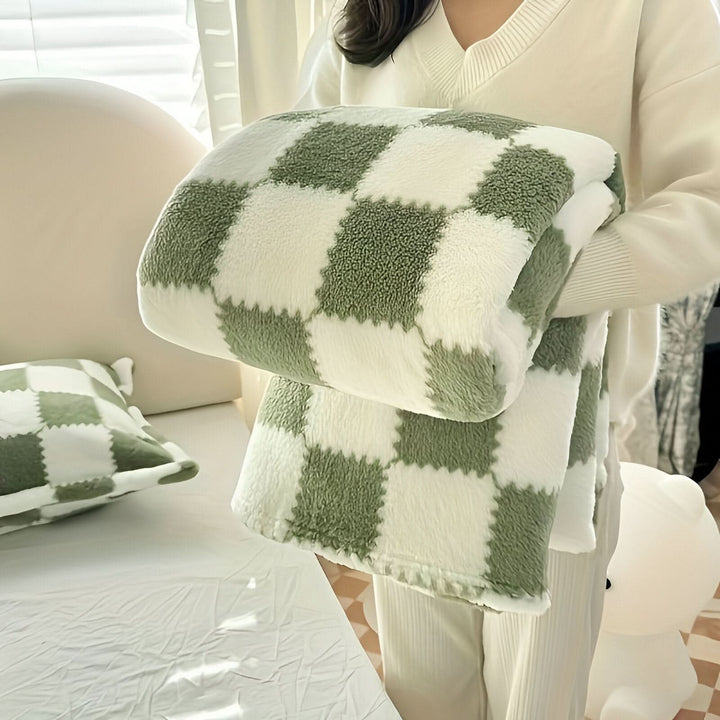 Skanto | SNUGSPOT – Fargerik Rutete Fleece Teppe