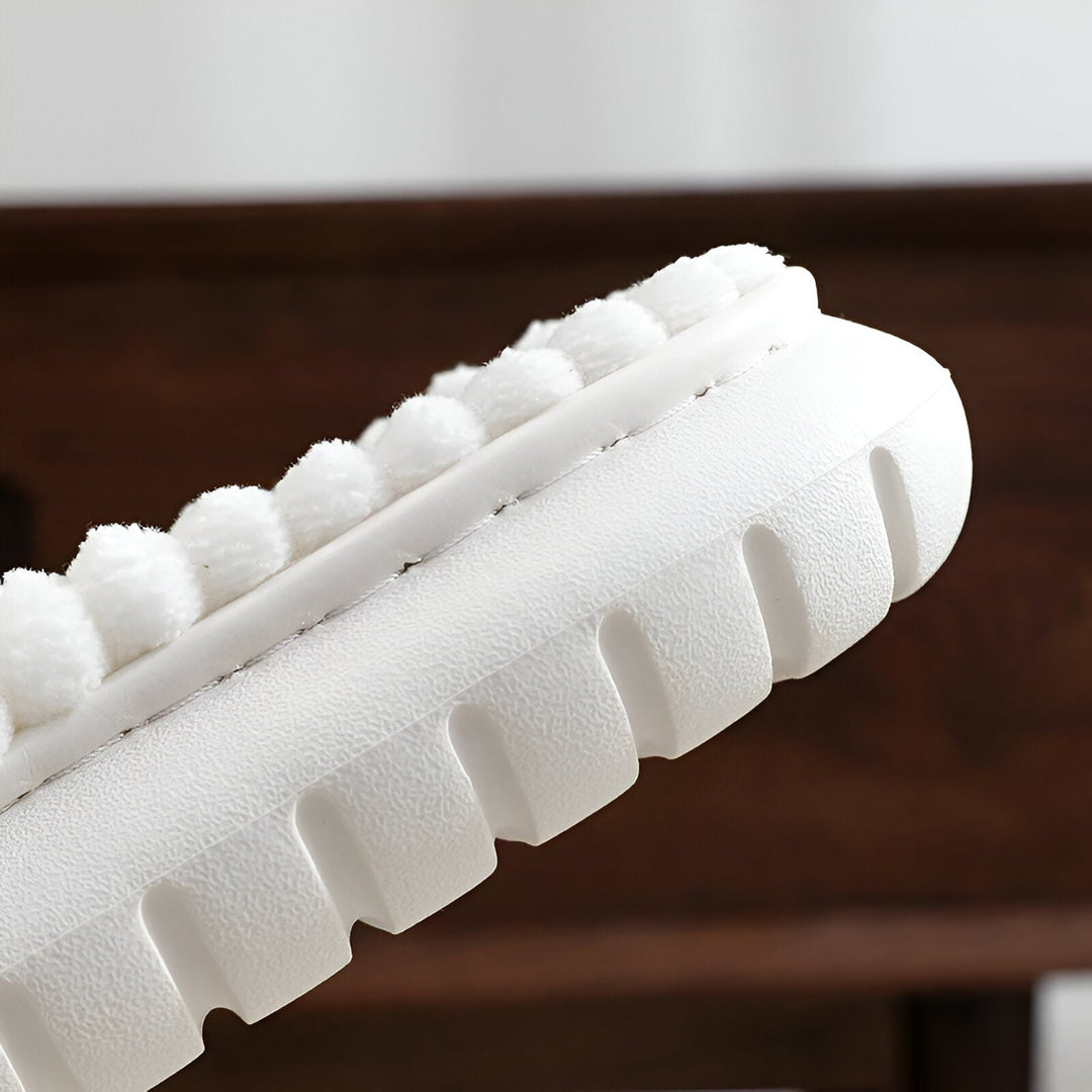 Skanto | Sofie - Plush Lined Slippers with Cross Band