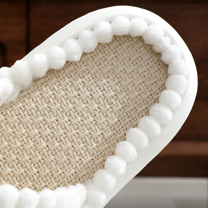 Skanto | Sofie - Plush Lined Slippers with Cross Band