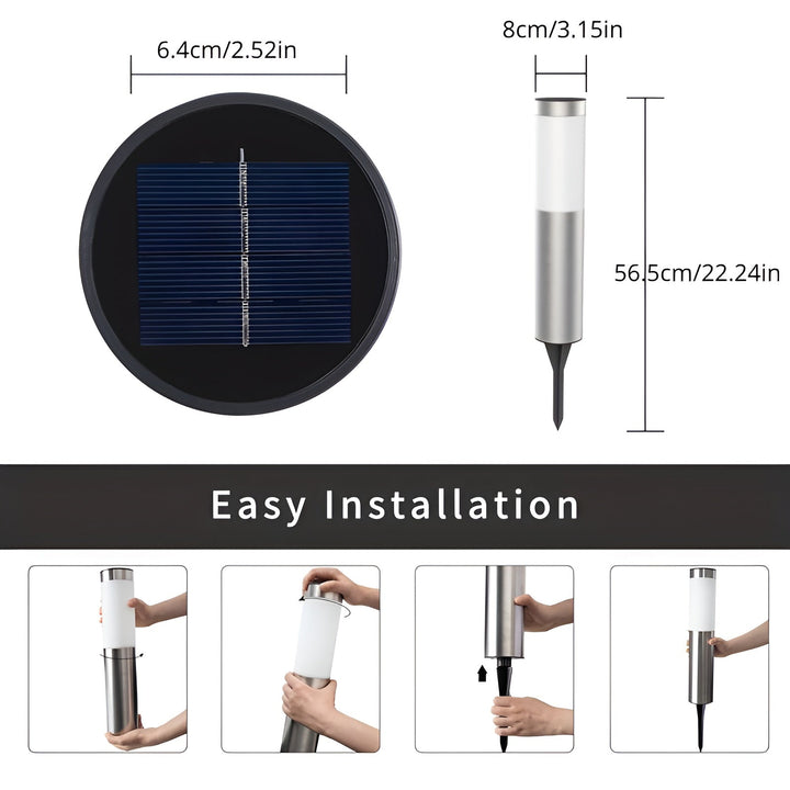 Skanto | SolarShimmer - Rustfritt Stål Solcelle Lanterner Utendørs Lampe
