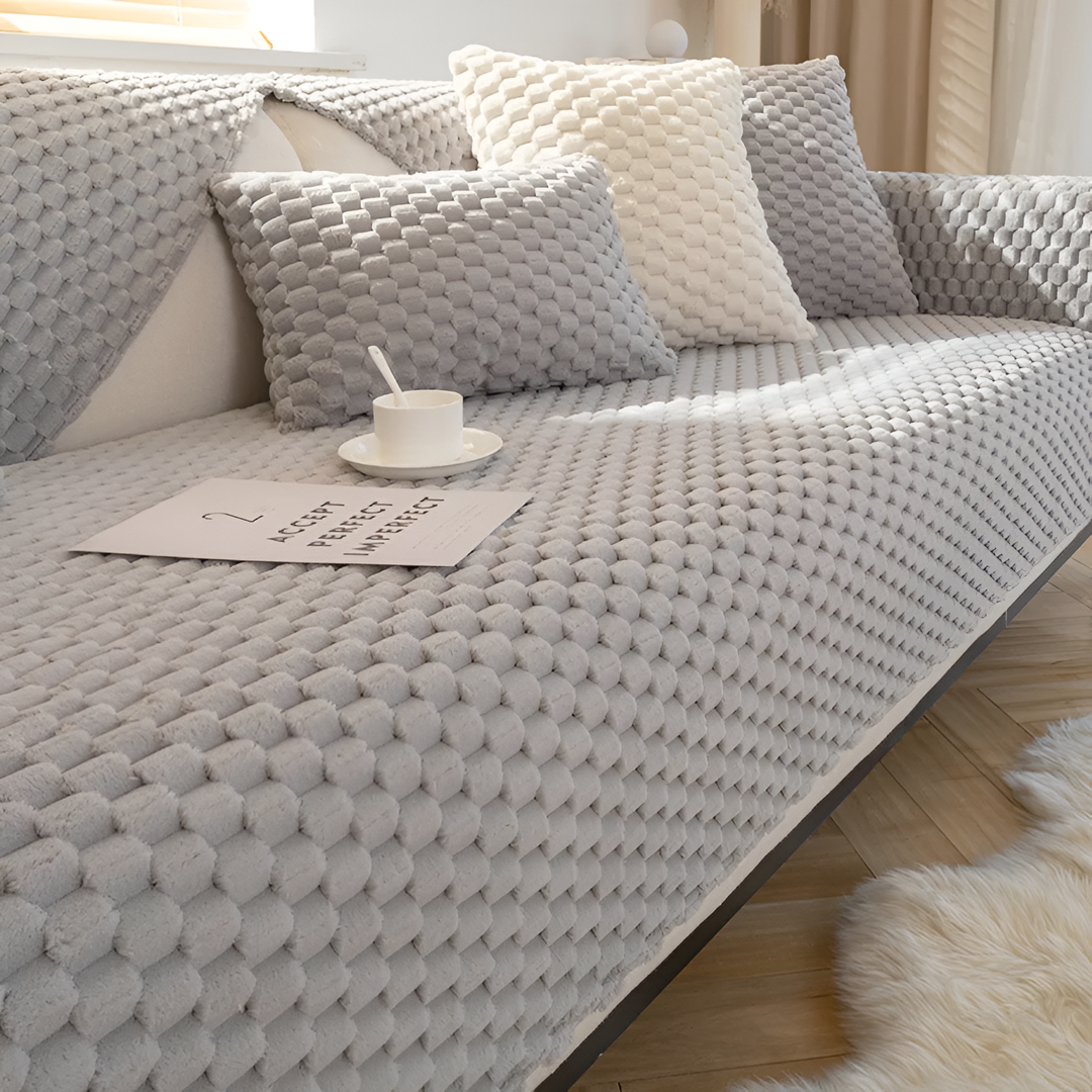 Skanto | Honeycomb Sofa Cover – Non‑Slip Stain‑Resistant Couch Protector