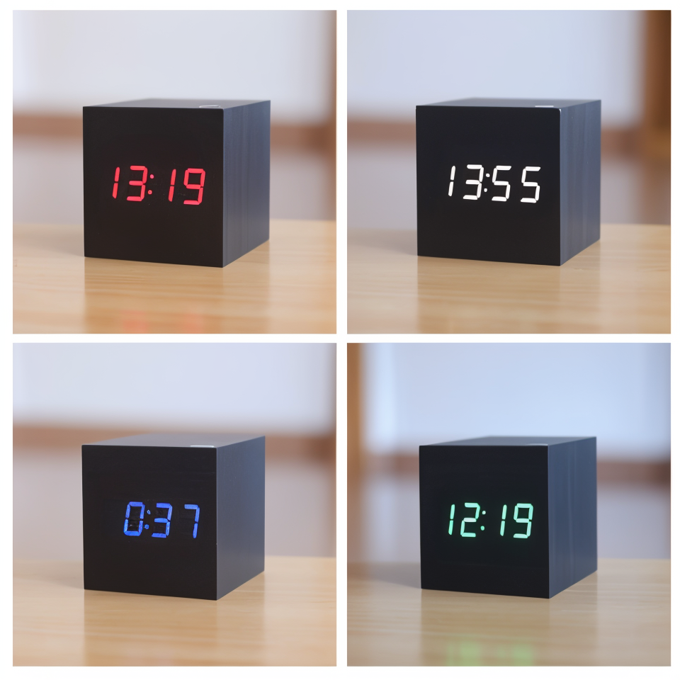 Skanto | Digital LED Klokke - Kubeklokke - Treklokke
