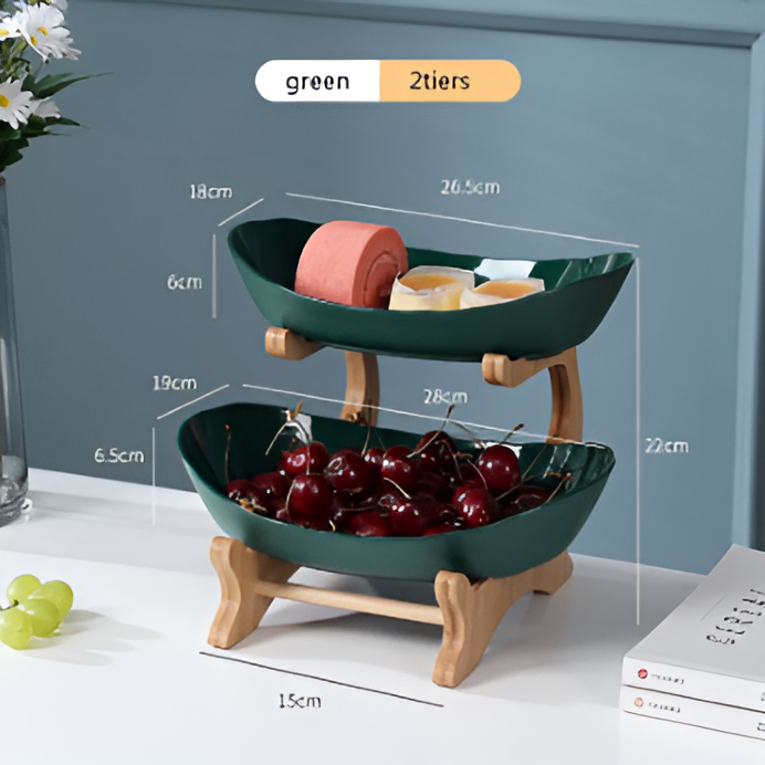 Skanto | Tre nivå fruktskål – Moderne flerlagd snacks- og fruktutstillingsstativ