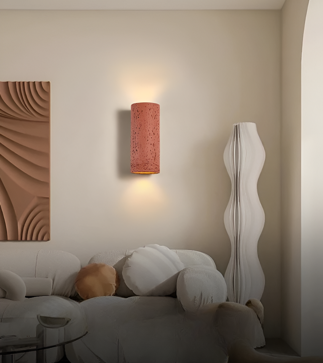 Skanto | StoneBeam LED Sylindrisk Vegglampe – Innendørs/Ute