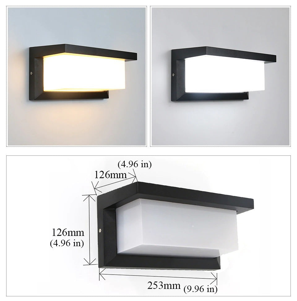 Horisonal LED-utendørslys