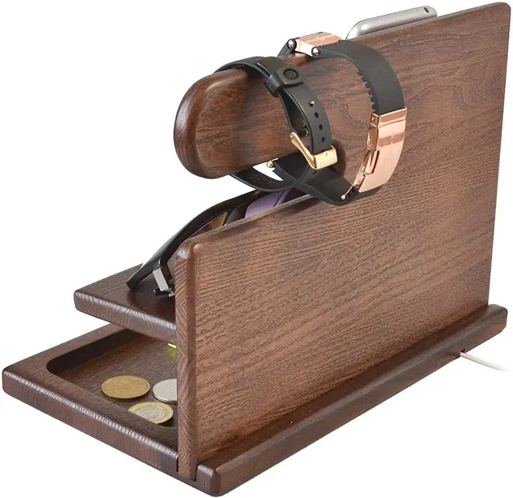WoodDock – Stilig Tre Organizer for Enheter Skanto