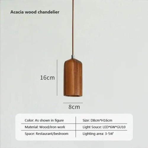 Skandinavisk Tre Pendellampe – Minimalistisk Design for Stue og Soverom | Naturlig Trelook | Skanto