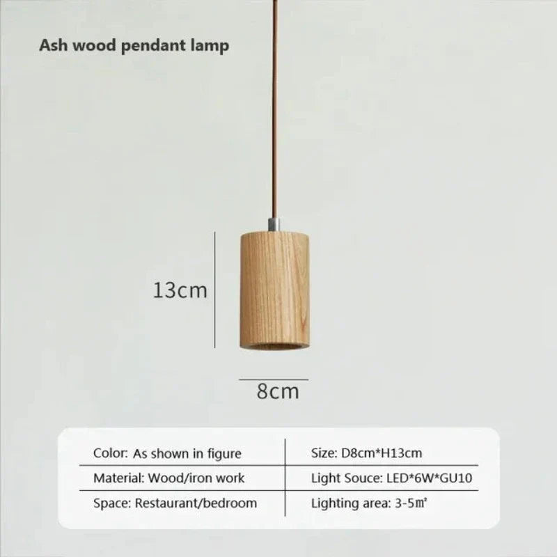 Skandinavisk Tre Pendellampe – Minimalistisk Design for Stue og Soverom | Naturlig Trelook | Skanto