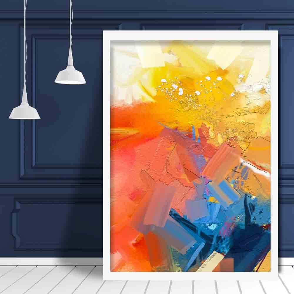 Abstrakt fargerik graffiti i rosa og oransje nr. 1 kunsttrykk